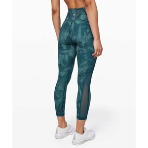 Lululemon Train Times Pant 25" Green Full-On Luxtreme Size 2